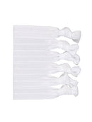 Cyndibands Match Your Hair Color Elastic Hair Ties - 6 Count (White) Cyndibands