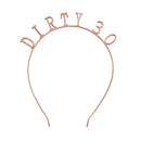 Shiny Smooth Metal Milestone Birthday Tiara Themed Headband (Dirty 30 Rose Gold) XS Accessories