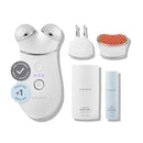 NuFACE Trinity+ Microcurrent Facial Device, Wrinkle Reducer + Effective Lip & Eye Attachment - FDA Cleared Face Toning Device for Targeted Treatment + Microcurrent Gel Activator & Silk Creme Infinity Warehouse