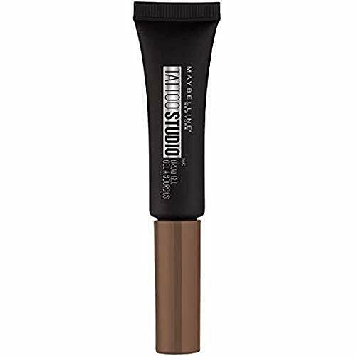 Maybelline TattooStudio Longwear Waterproof Eyebrow Gel Makeup for Fully Defined Brows, Spoolie Applicator Included, Lasts Up To 2 Days, Warm Brown, 0.23 Fl Oz (Pack of 1) Maybelline New York