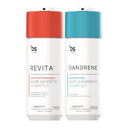 DS Labs Revita Shampoo & Dandrene Anti-Dandruff Shampoo Bundle - Supports Hair Density & Scalp Health, Strengthening, Thickening, Flake Control, For Men & Women Infinity Warehouse