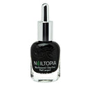 Nailtopia - Plant-Based Chip Free Nail Lacquer - Non Toxic, Bio-Sourced, Long-Lasting, Strengthening Polish - Respect (Black) - 0.41oz Nailtopia