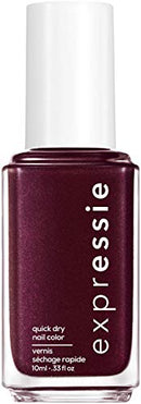 essie expressie Quick-Dry Vegan Nail Polish, Breaking The Bold, Amethyst Dark Purple, 0.33 Ounce essie