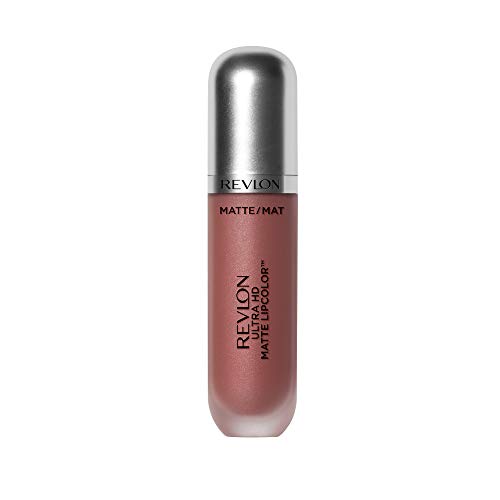 Revlon Ultra HD Matte Lipcolor, Velvety Lightweight Matte Liquid Lipstick In Nude / Brown, Forever (645), 0.2 oz REVLON