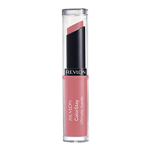 REVLON ColorStay Ultimate Suede Lipstick, Longwear Soft, Ultra-Hydrating High-Impact Lip Color, Formulated with Vitamin E, Socialite (025), 0.09 oz REVLON