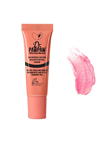 Dr. PAWPAW Multi-Purpose Balm | No Fragrance Balm, For Lips, Skin, Hair, Cuticles, Nails, and Beauty Finishing | 10 mL (Peach Pink, 1 Pack) Dr. PAWPAW ORIGINAL BALM