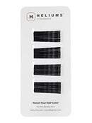 Heliums Small Black Mini 1.5 Inch Wavy Bobby Pins - 40 Pins Heliums