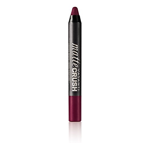 VASANTI Matte Crush Lipstick Pencil (Berry First Kiss - Rich Plum Berry) - High Pigmented Waterproof Soft Matte Lip Liner Makeup Cosmetics Vasanti Cosmetics