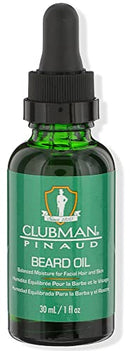 Clubman Pinaud Beard Oil, Balanced Moisture for Facial Hair and Skin, 1 oz Clubman