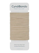Cyndibands Light Blonde No-Metal 4mm 1.75 Inch Elastic Hair Ties Color Match Ponytail Holders - 24 Count Cyndibands