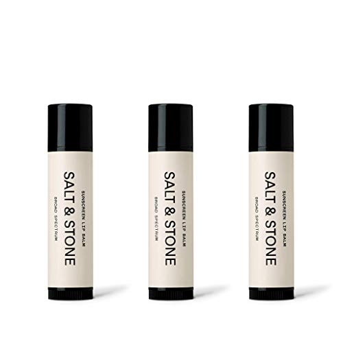 Salt & Stone SPF 30 Lip Balm (3 Pack) - Broad Spectrum Lip Protection that Sinks in Effortlessly and is Water Resistant and Reef Safe - Cruelty Free, Gluten Free, Made in USA Salt & Stone