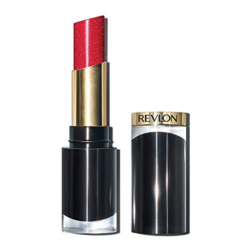 REVLON Super Lustrous Glass Shine Lipstick, Flawless Moisturizing Lip Color with Aloe, Hyaluronic Acid and Rose Quartz, Shine Stealer (024), 0.15 oz REVLON