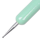 Ivy-L Premium 2 Ways French Gel Acrylic Nail Art Kolinsky Brush with Dotting Tool for Professional Manicure Nail Art Design Cuticle Clean-up + Lime Green Wood Handle (Size 8) Ivy L