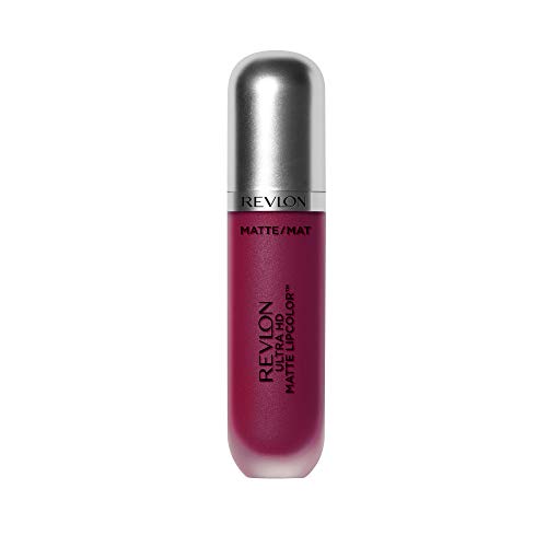 Revlon Ultra HD Matte Lipcolor, Velvety Lightweight Matte Liquid Lipstick in Pink, Addiction (610), 0.2 oz REVLON