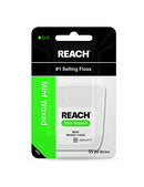 Reach Dentotape Waxed Dental Floss | Effective Plaque Removal, Extra Wide Cleaning Surface | Shred Resistance & Tension, Slides Smoothly & Easily | Mint Flavored, 55 Yards, 1 Pack Reach