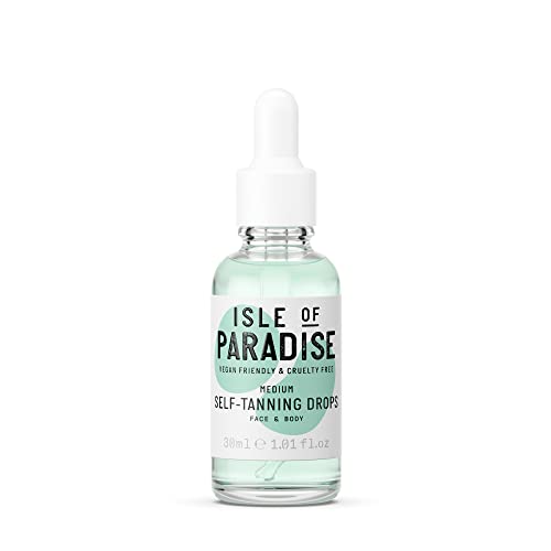 Isle of Paradise Self Tanning Drops, Medium (Golden Glow) - Vegan and Cruelty Free Self-Tan Drops, 1.01 Fl Oz Isle of Paradise