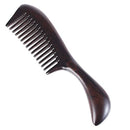 Onedor Handmade 100% Natural Black Sandalwood Hair Combs - Anti-Static Sandalwood Scent Natural Hair Detangler Wooden Comb (Black Sandalwood Wide Tooth) Onedor