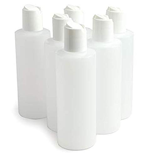 Grand Parfums 4 Oz Natural Color HDPE Squeeze Bottles with Disc Caps, for Lotions, Shampoo, Creams, Soups, and Other Liquids, 6 Count Grand Parfums