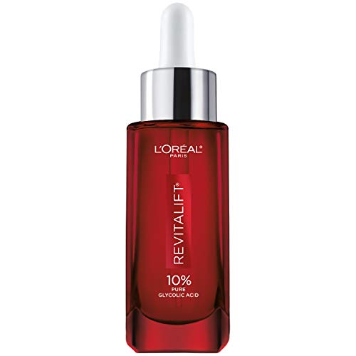 L'Oreal Paris Skincare 10% Pure Glycolic Acid Serum for Face from Revitalift Derm Intensives, Dark Spot Corrector, Even Tone, Reduce Wrinkles, Glycolic Acid Peel, Exfoliator With Aloe, Hydrates, 1 Oz L'Oreal Paris
