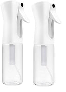 Hair Spray Misting Bottle - Ultra Fine Continuous Mist Sprayer For Hairstyling, Cleaning, Plants & Skin Care - By Beautify Beauties - Clear (Classic Edition) (5 Ounce 2 Pack) BeautifyBeauties