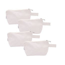 Augbunny 100% Cotton 16oz Heavy Duty Multi-Purpose Canvas Zipper Cosmetics Makeup Travel Toiletry Organizing Pouch 4-Pack Augbunny
