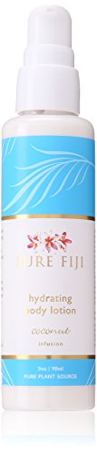 Pure Fiji Hydrating Body Lotion - Moisturizing Organic Body Lotion- Natural Coconut Lotion Travel Size Coconut- Vitamin E , Coconut, 3oz Pure Fiji