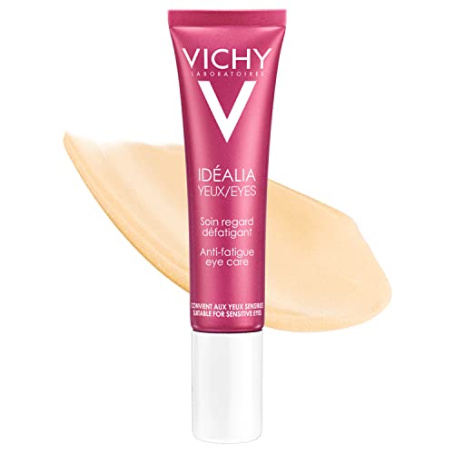 Vichy Idéalia Eye Cream with Caffeine & Vitamin C, Anti-Aging Eye Cream for Dark Circles & Fine Lines to Brighten & Smoothe, 0.5 Fl Oz Vichy