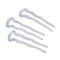 Parcelona French Mystic Crystal Clear Transparent 3 Inch Wavy Set of 3 Celluloid U Shaped Hair Pins for Hair Bun Style for Women and Girls Hair Styling Accessories, Made in France Parcelona