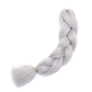 Jumbo Braiding Hair 24 inch Jumbo Braid Hair Extensions Jumbo Box Braids Crochet Hair Long Rainbow Colorful for Women Kids DIY High Temperature Synthetic Fiber Silver Grey 1 Bundle Benehair