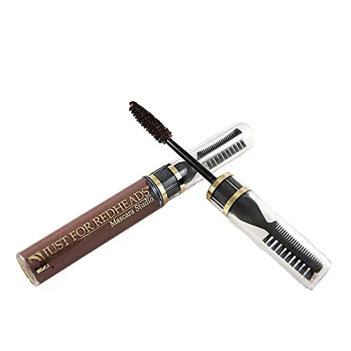 Just For Redheads Mascara Studio - Lashes Volumizer for Women With Dual-Ended Lash Comb and Brush - Lengthening & Defining Lashes, Smudge-Proof, Water Resistant - Made in the USA (GingerAuburn) JUST FOR REDHEADS