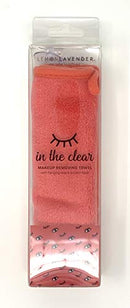 Lemon Lavender In the Clear Makeup Removing Towel with Hanging Loop and Suction Hook (Pink) DM Merchandising