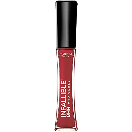 L’Oreal Paris Makeup Infallible 8 Hour Lip Gloss, Comfortable & Hydrating Formula, Rebel Red, 0.5 fl.oz. L'Oreal Paris