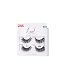 KISS Lash Couture Faux Mink False Eyelashes Double Pack, Knot-Free Lash Band, Reusable, Contact Lens Friendly, Easy To Apply, Ultrafine, Tapered, Synthetic Fake Lashes, Style Soir, 2 Pairs KISS