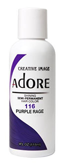 Adore Creative Image SemiPermanent Hair Color, 116 Purple Rage, 4 Fl Oz Adore