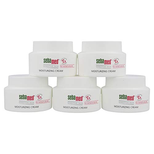 Sebamed Moisturizing Face Cream for Sensitive Skin Antioxidant pH 5.5 Vitamin E Hypoallergenic 2.6 Fluid Ounces (75mL) Ultra Hydrating Dermatologist Recommended Moisturizer (Pack of 5) SEBAMED