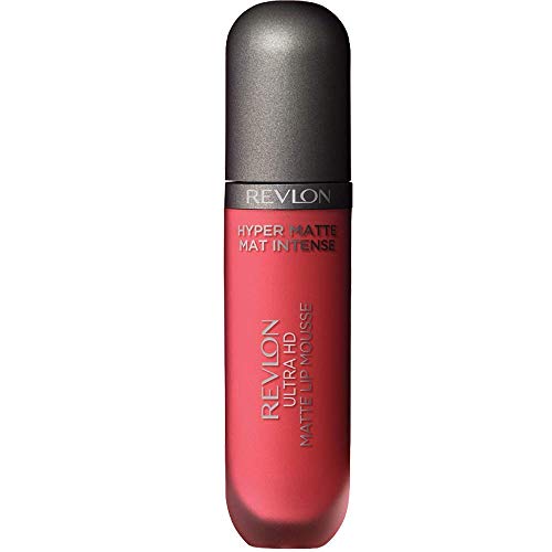 REVLON Ultra HD Lip Mousse Hyper Matte, Longwearing Creamy Liquid Lipstick in Pink, Sunset (810), 0.2 oz REVLON