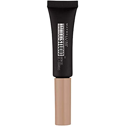 Maybelline TattooStudio Longwear Waterproof Eyebrow Gel Makeup for Fully Defined Brows, Spoolie Applicator Included, Lasts Up To 2 Days, Light Blonde, 0.23 Fl Oz (Pack of 1) Maybelline New York