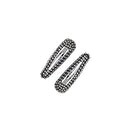 Kitsch Clip Snap Rhinestone , snap clips for hair, hair snap clips, metal snap hair clips, for women, snap hair clip, barrette, 2 Count, Hematite Kitsch
