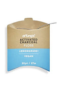 DrTung's Vegan Activated Charcoal Floss, Natural Lemongrass Flavor Dental Floss 6 Pack drTung's
