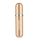 Travalo Classic Perfume Atomizer, U refill system, Elegant Metal Travel Atomiser, TSA Flight Approved Portable Mini Refillable Empty Spray Bottle, Glass-free Scent Pump Case, Gold, 0.17 Oz Travalo