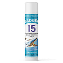 Badger SPF 15 Mineral Sunscreen Lip Balm - Reef-Friendly Broad-Spectrum SPF Lip Balm with Zinc Oxide - Unscented, .15 oz Badger