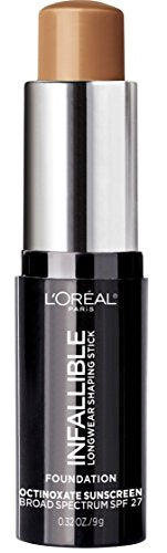 L'Oreal Paris Makeup Infallible Longwear Shaping Stick Foundation, 410 Cocoa, 1 Tube, 0.32 Ounce L'Oreal Paris