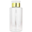 PANA Brand Liquid Push Down Pump Dispenser Empty Bottle with Flip Top Cap (10 Ounce - 1 Bottle, Gold) PANA