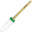 Beauticom Professional USA Ceramic White Flame Cone Shaped Bit Nail Drill 3/32" Shank Size (Coarse, Flame Bit) Beauticom