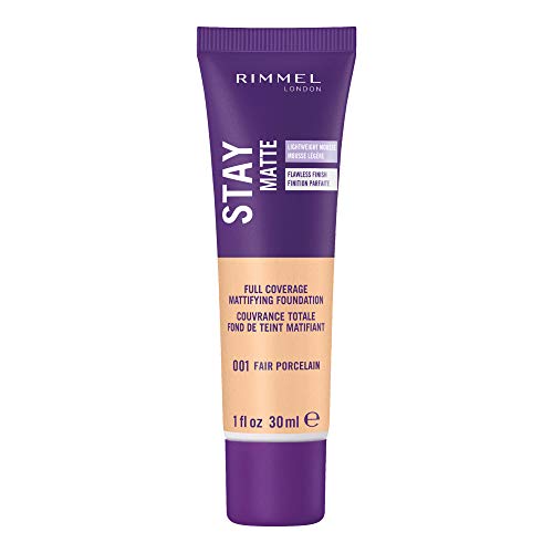 Rimmel Stay Matte Foundation, Fair Porcelain, 1 Fl Oz, 1 Count Rimmel
