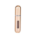 Travalo Classic Perfume Atomizer, U refill system, Elegant Metal Travel Atomiser, TSA Flight Approved Portable Mini Refillable Empty Spray Bottle, Glass-free Scent Pump Case, Gold, 0.17 Oz Travalo