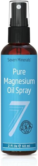 Seven Minerals Pure Magnesium Oil Spray, Big 12oz, USP Grade, Extra Strength, for Feet, Sleep, Muscle Pain & Cramps - Mined in The USA Infinity Warehouse