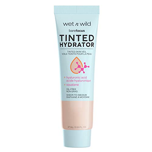 wet n wild Bare Focus Tinted Hydrator Tinted Skin Veil, Nourishing Foundation, Hyaluronic Acid, Fair Wet n Wild Store