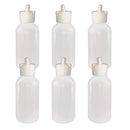 510 Central Boston Round Flip Top Pour Spout Cap 120mL (4oz, 6 Pack) LDPE Plastic Bottle Made In USA 510 Central