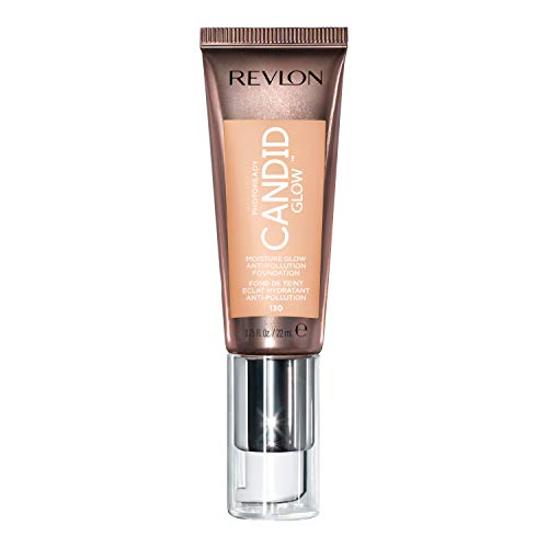 Revlon PhotoReady Candid Glow Moisture Glow Anti-Pollution Foundation with Vitamin E and Prickly Pear Oil, Anti-Blue Light Ingredients, without Parabens, Pthalates, and Fragrances, Ivory, 0.75 oz REVLON